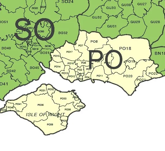Service Areas Map